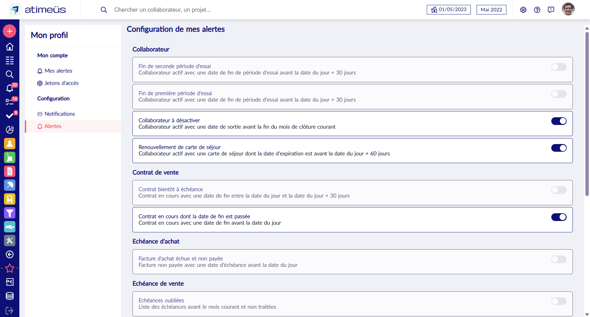 S'abonner à une alerte