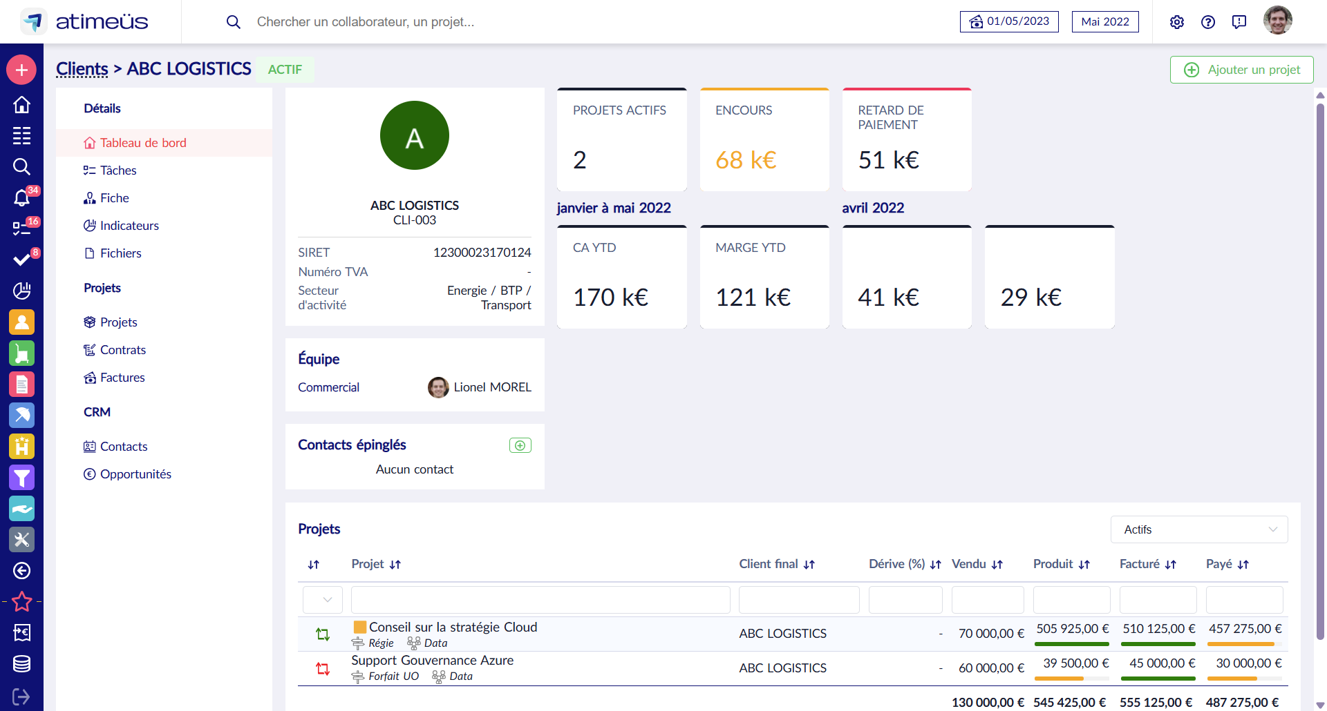 Nouvelle fiche Client