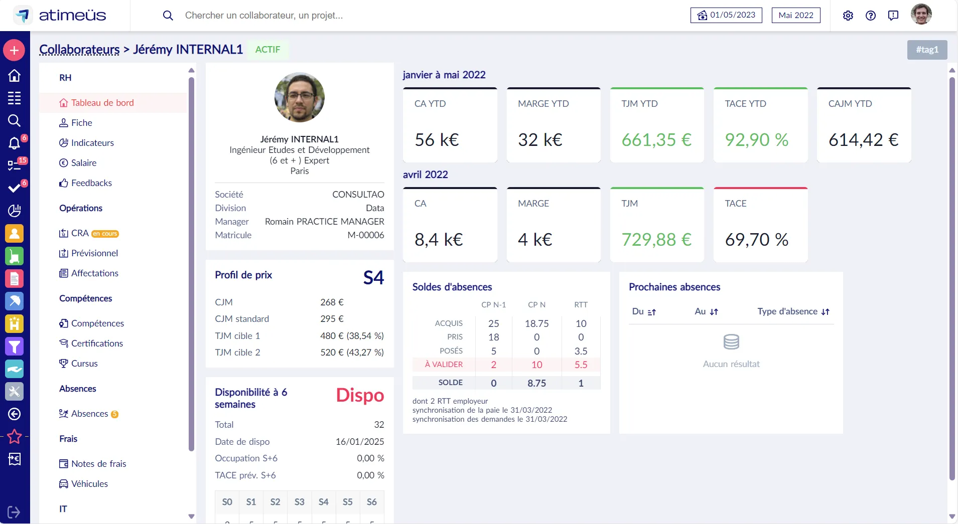 Nouvelle fiche Collaborateur