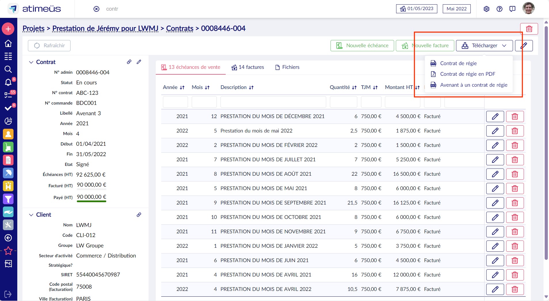 Générer un document