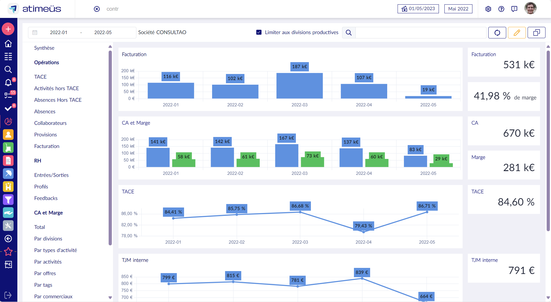Nouvelle page des rapports