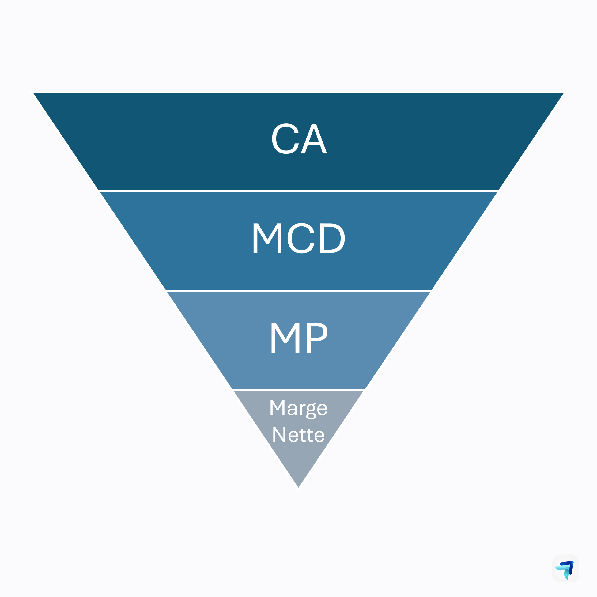 Niveaux de marge en ESN : CA > MCD > MP > Marge nette