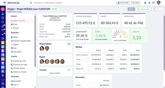 Gestion par affaires dans atimeüs